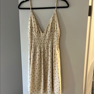 Princess Polly Cream Mini Dress with Red Floral Pattern